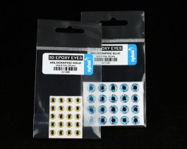 3D Epoxy Eyes, Fluo Yellow, 9 mm